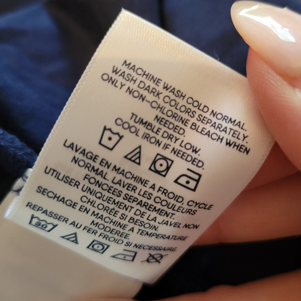 Lands' End New Blue Ruched Dress Size Large - Picture 10 of 11